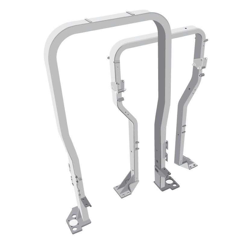 Arco agrícola Metalmotiva - serviços de corte, solda, dobra, laser. Peças industriais